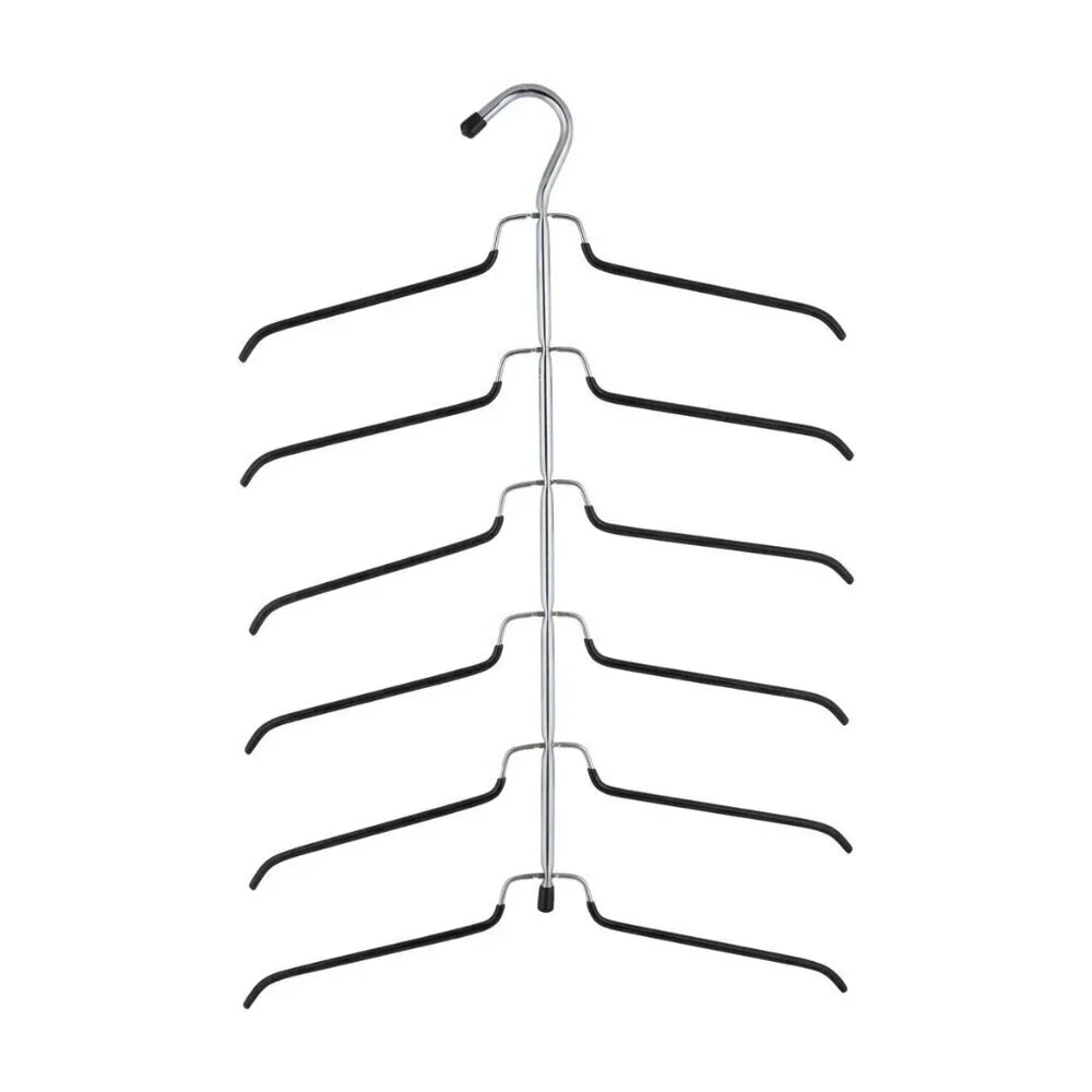 THREE Silver and Black Multi-Layer Pants and Top Hangers (three available)
